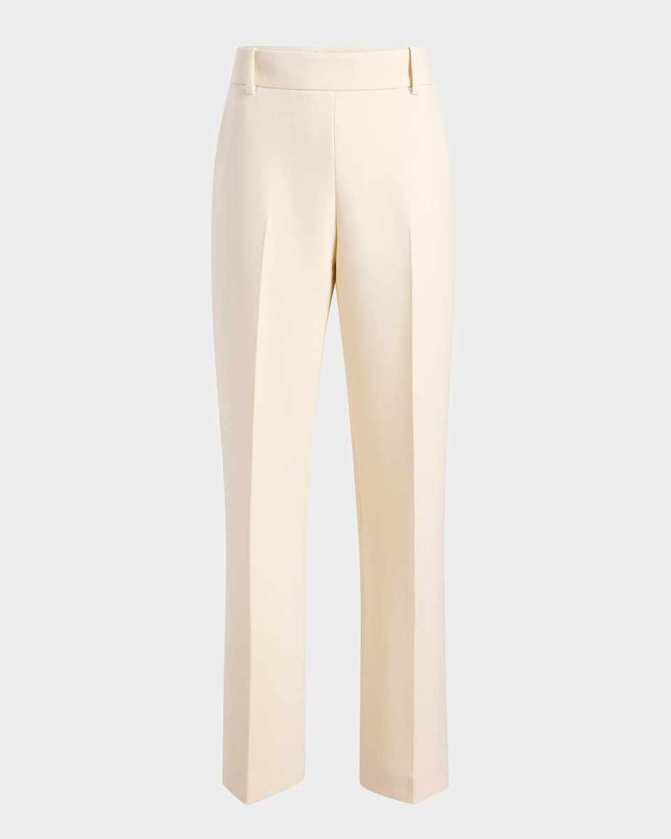 Cambie Straight-Leg Crepe Pants